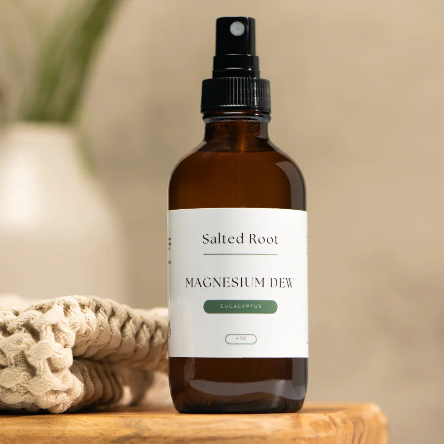 Magnesium Dew: Fast-Absorbing Topical Magnesium Spray for Sleep, Anxiety & Muscle Relief - Salted Root