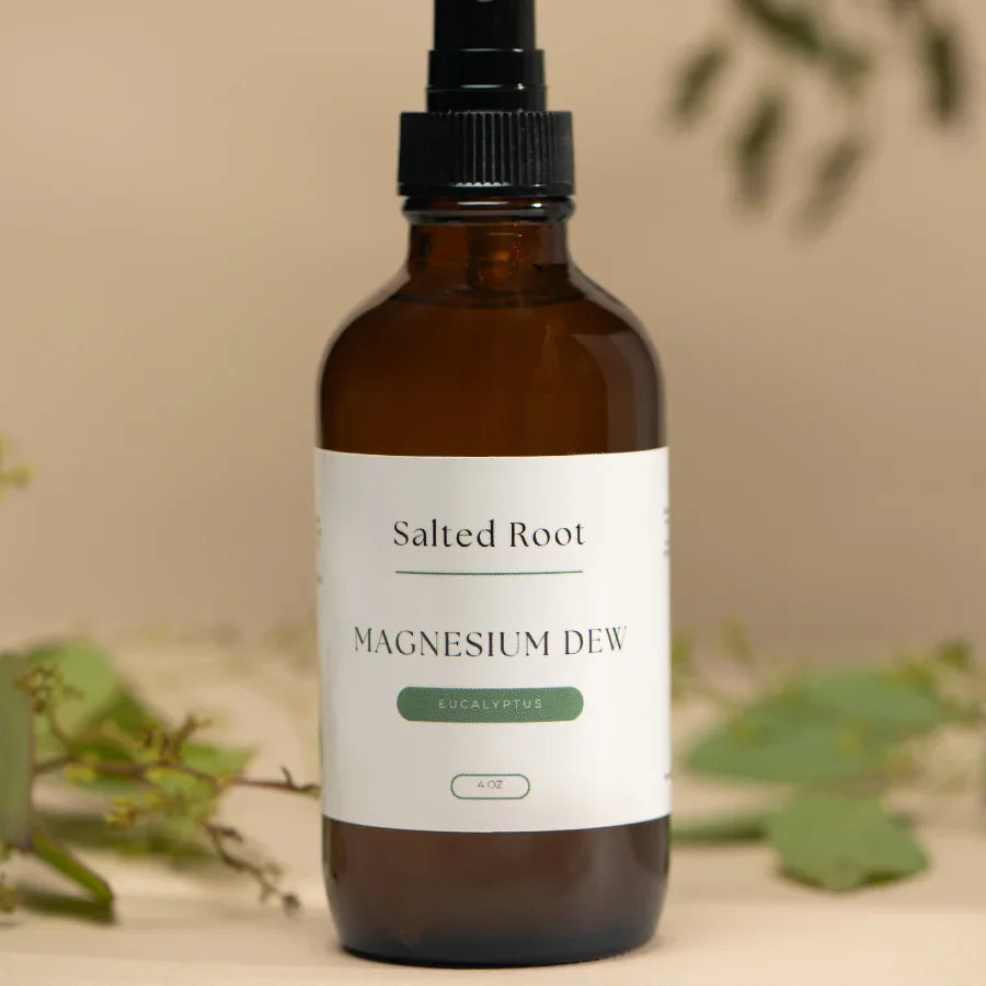 Magnesium Dew: Fast-Absorbing Topical Magnesium Spray for Sleep, Anxiety & Muscle Relief - Salted Root 